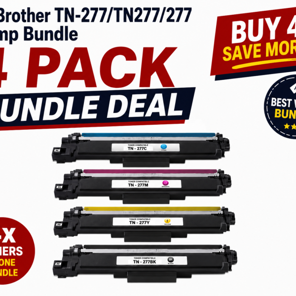4x Brother TN-277/TN277/277 Comp Bundle