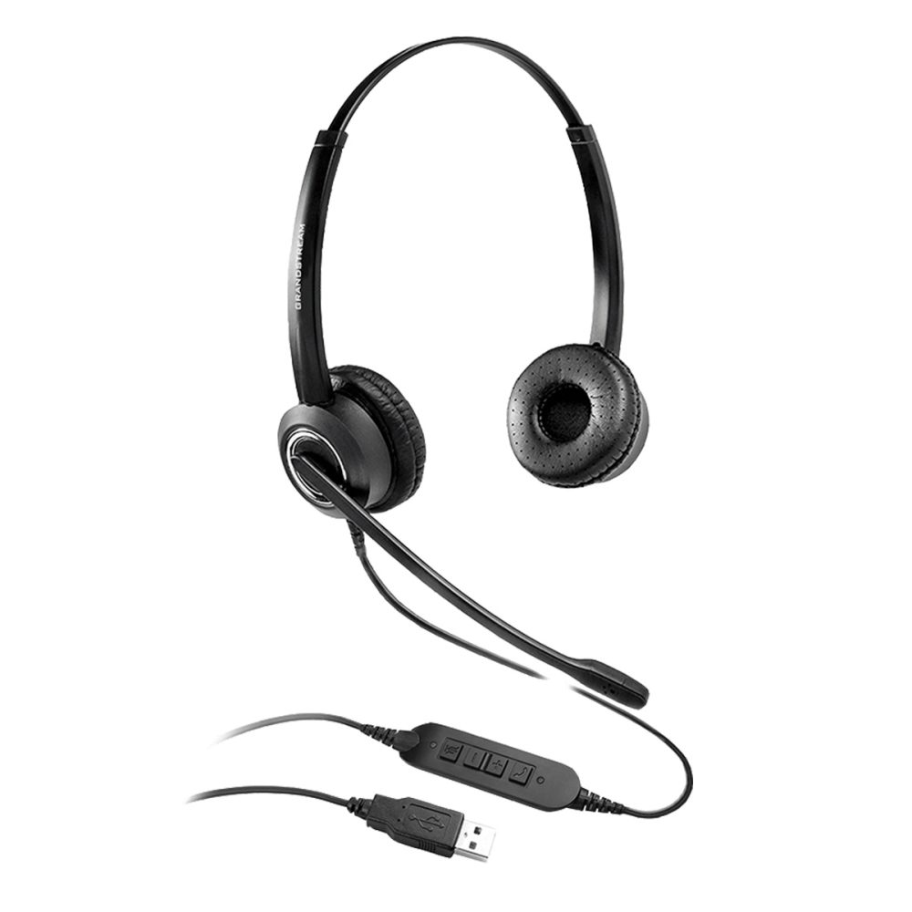 Grandstream HD USB binaural professional Headset with noise cancelling technology