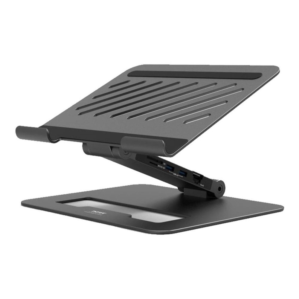 Port Design 2 in 1 USB-C Docking Station Integrated 17" Laptop Stand