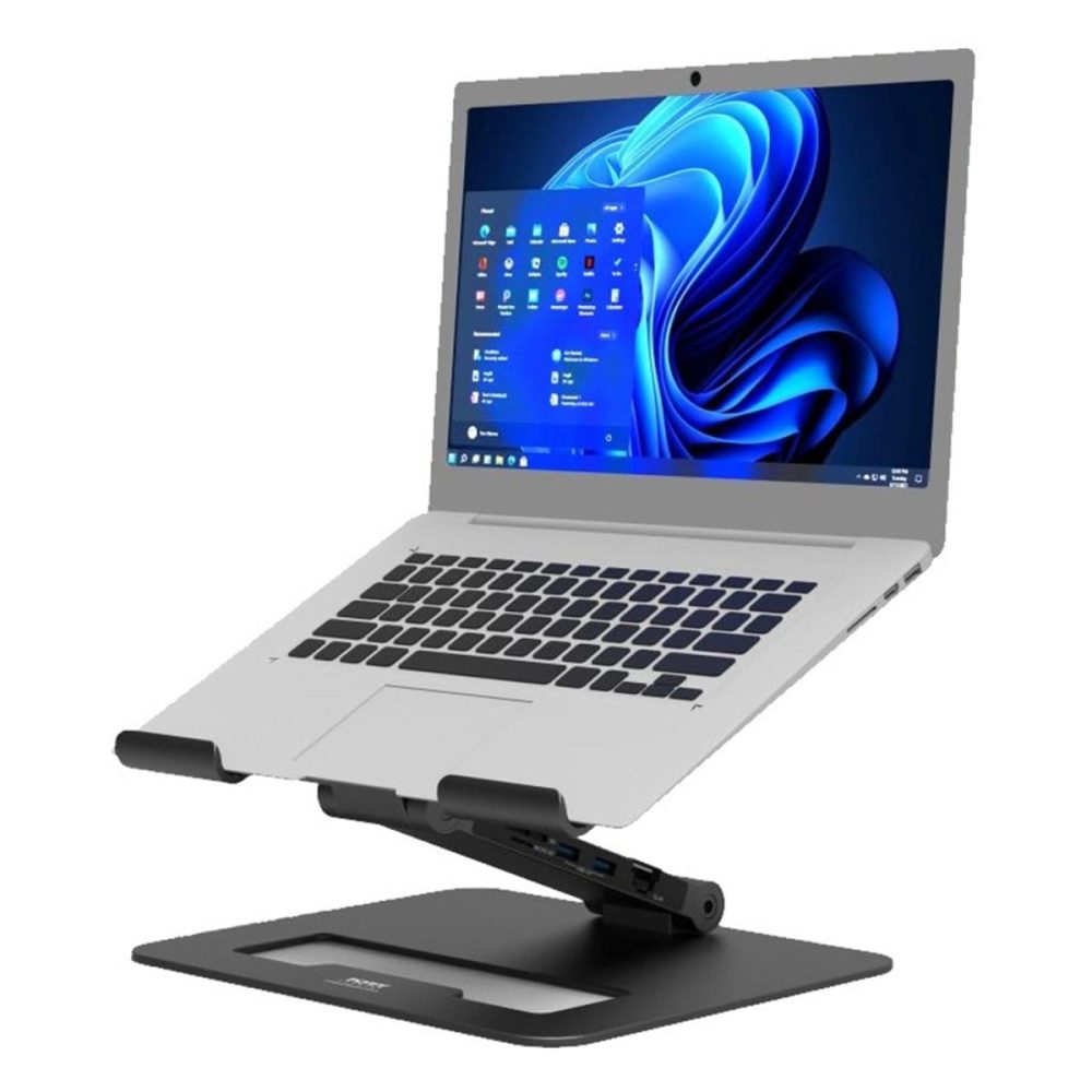 Port Design 2 in 1 USB-C Docking Station Integrated 17" Laptop Stand - Image 3