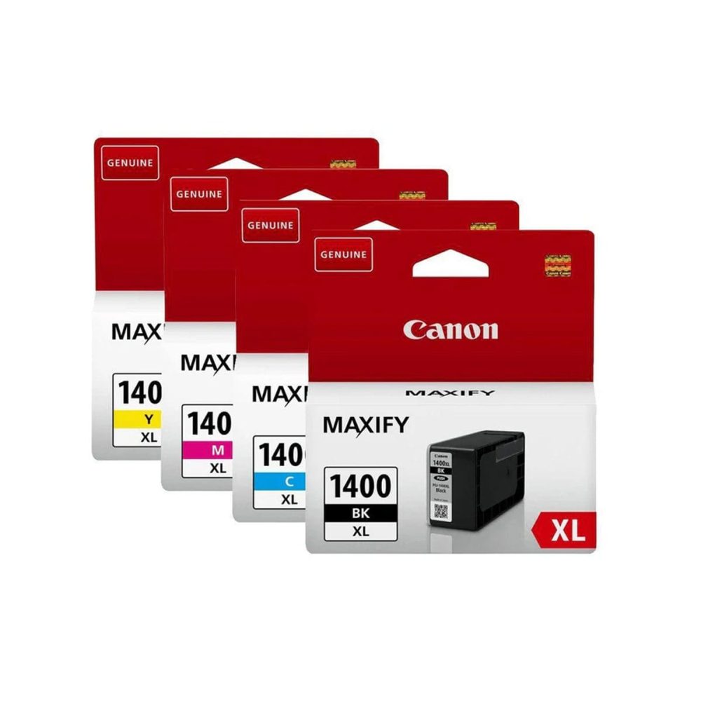 Canon PGI-1400XL High Yield Original Multi-Pack - Black, Cyan, Magenta, Yellow Ink Cartridges