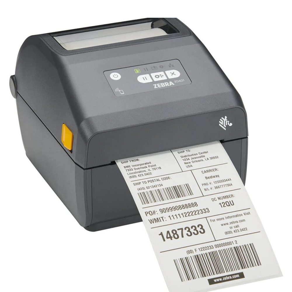 Zebra ZD421 Thermal Transfer USB and Ethernet Label Printer - Image 2