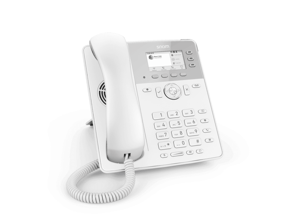 Snom D717W 6-line Desktop SIP Phone in White - Wide Colour TFT Display - USB