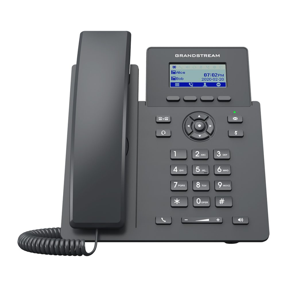 Grandstream 2-Line Carrier Desk Phone, PoE, No PSU