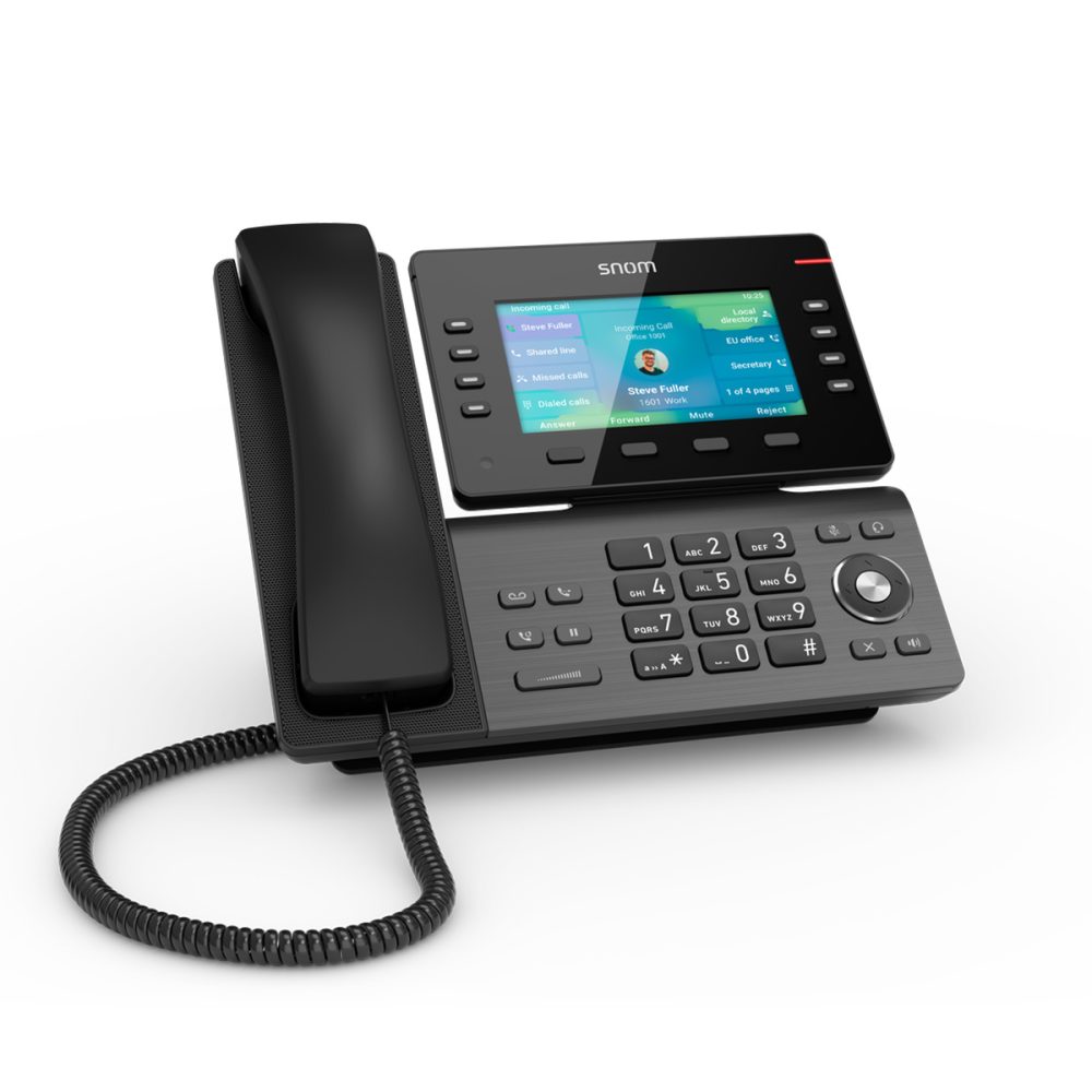 Snom D862 8-line Desktop SIP Phone - Hi-Res 5" Colour TFT Display - USB