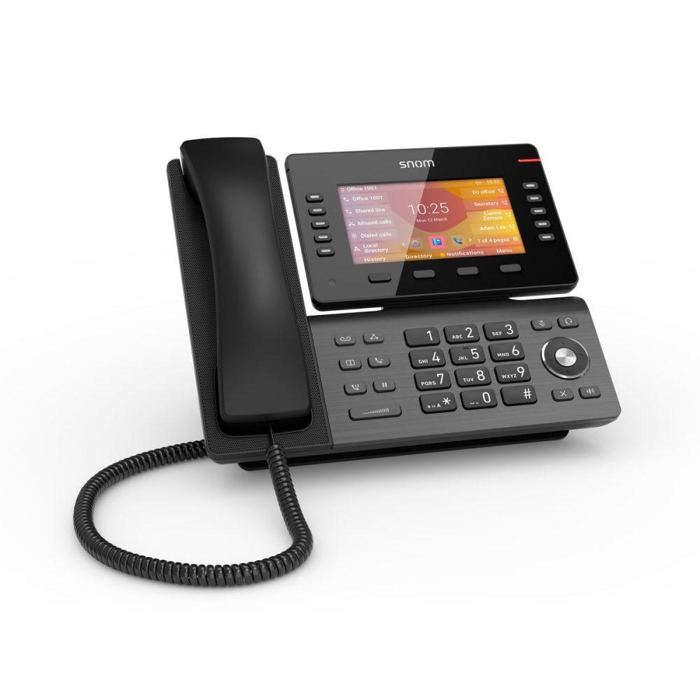 Snom D865 12-line Desktop SIP Phone - Hi-Res 5" Colour TFT Display - USB