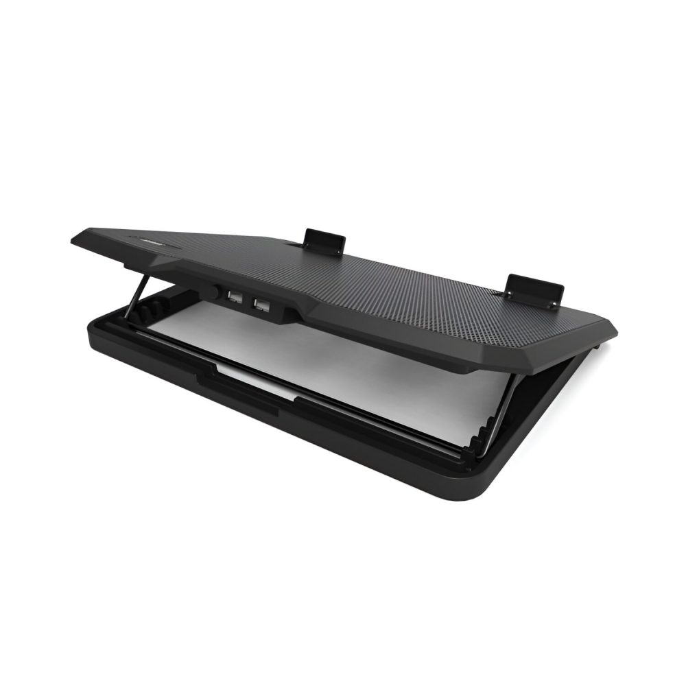 Port Ergonomic Notebook Cooler Pro, with Dual Fans and USB Ports - Image 4