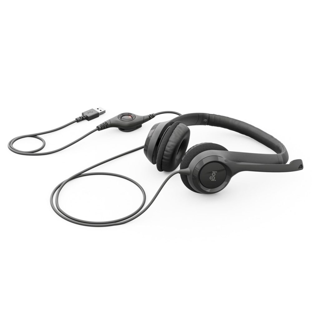 Logitech H390 USB Type-A Black Wired Calling Headset - Image 3