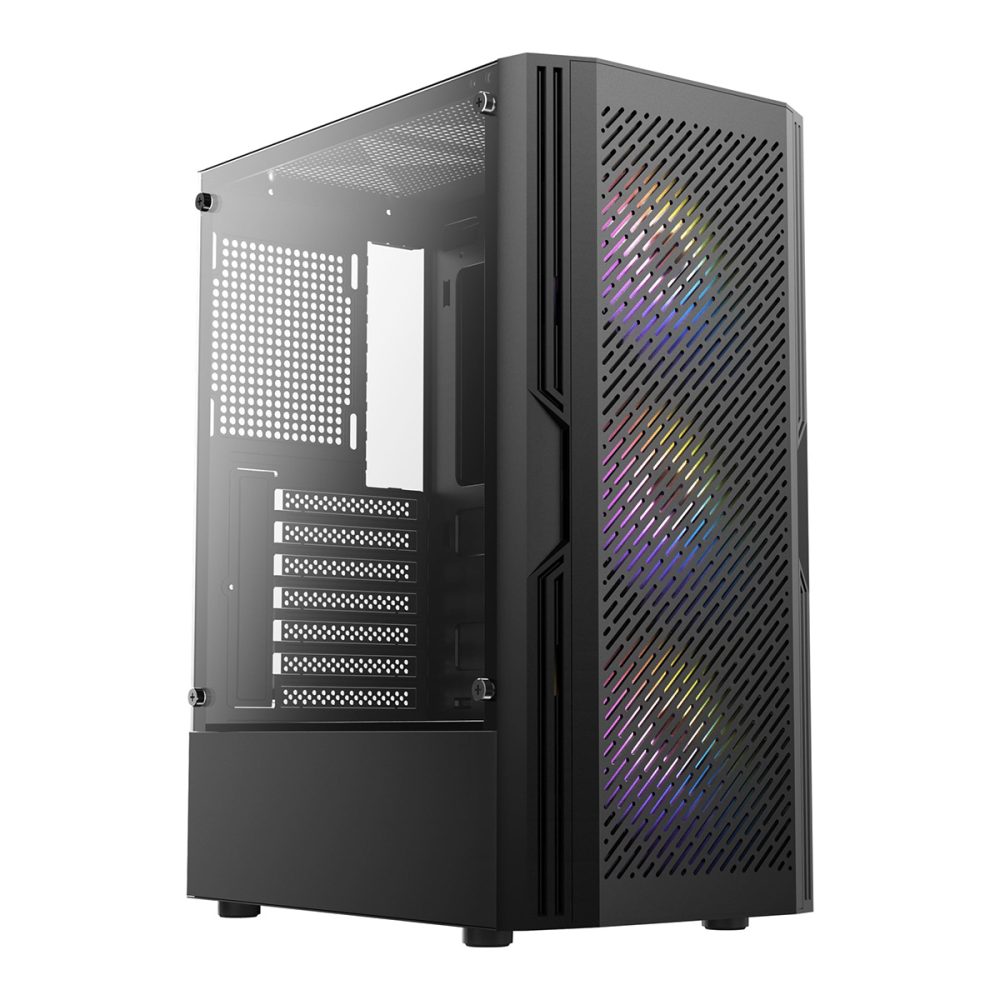 Antec AX20 RGB Windowed Black ATX Mid-Tower Desktop Chassis