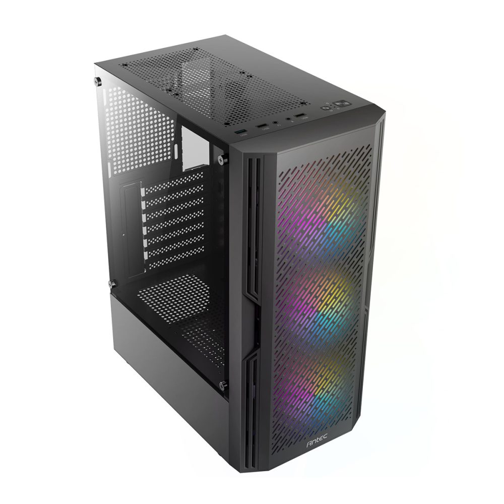 Antec AX20 RGB Windowed Black ATX Mid-Tower Desktop Chassis - Image 3