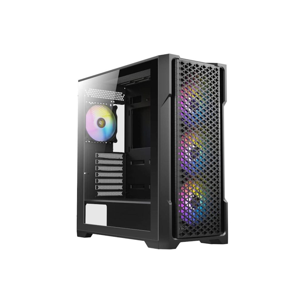 Antec ARGB Mesh Windowed Tempered Glass Black ATX Mid-Tower Desktop Chassis