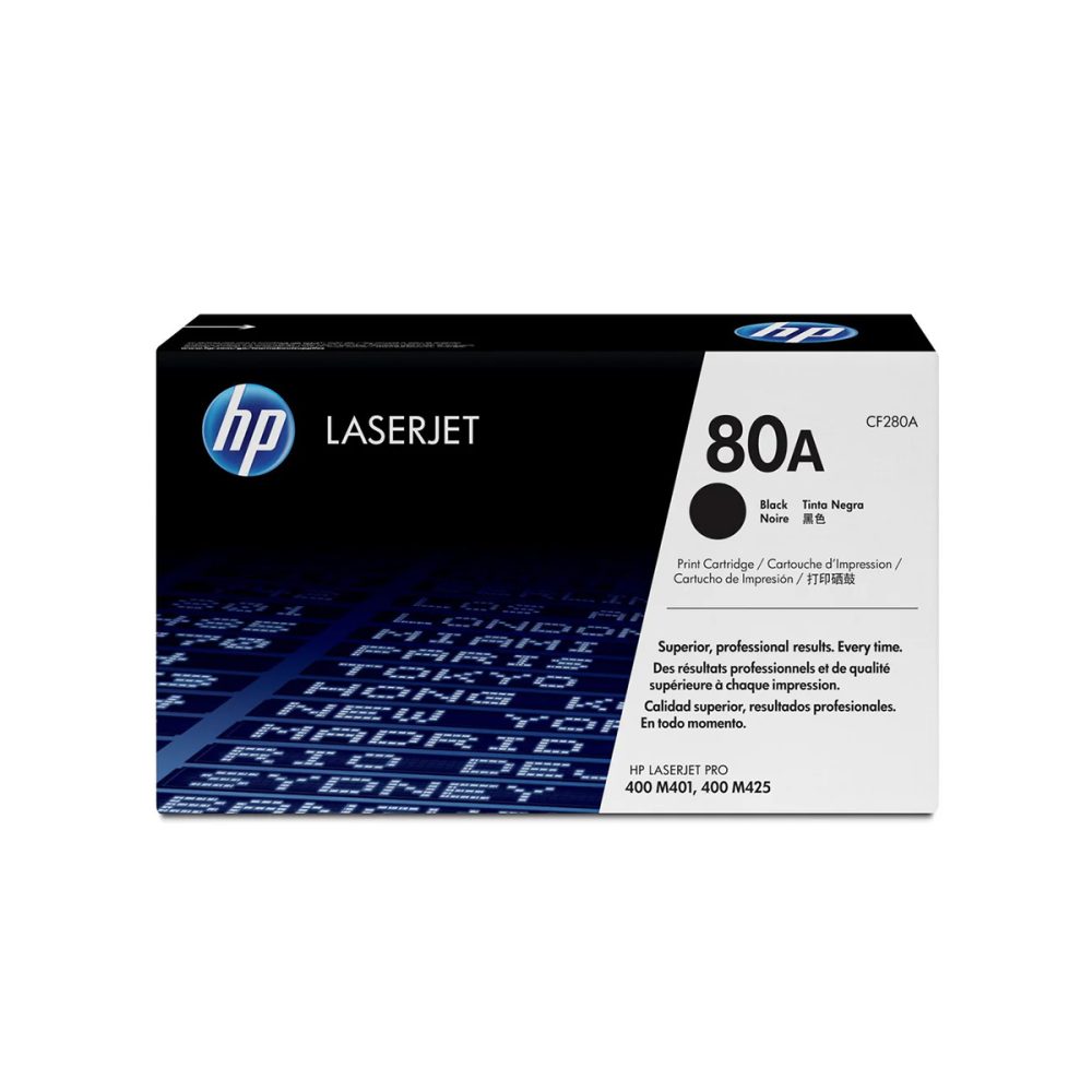 HP 80A Black Toner Cartridge 2,560 Pages Original CF280A Single-pack