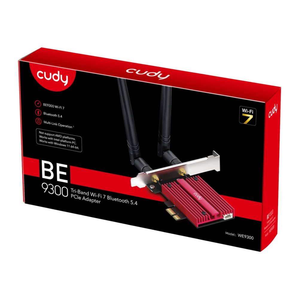 Cudy BE9300 Tri-Band Wi-Fi 7 | Bluetooth 5.4 PCIe Adapter - Image 4