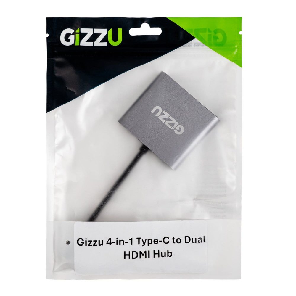 Gizzu 4-in-1 Type-C to Dual HDMI Hub - Image 5