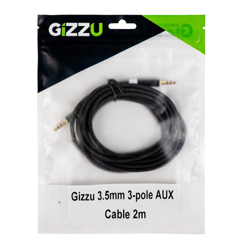 Gizzu 3.5mm AUX Cable 2m - Black - Image 4