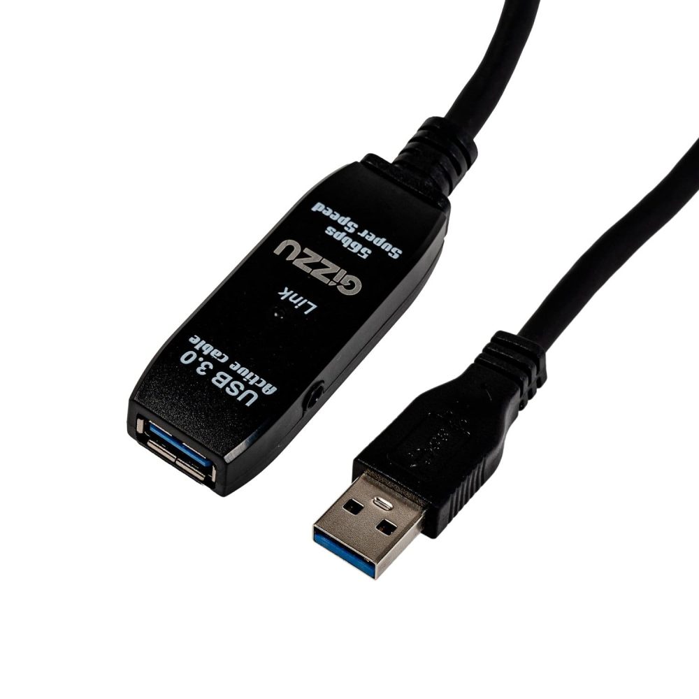 Gizzu USB 3.0 Active Extension Cable 5m - Black