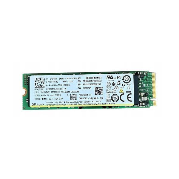 512GB SK Hynix PC801- M.2 2280- NVMe