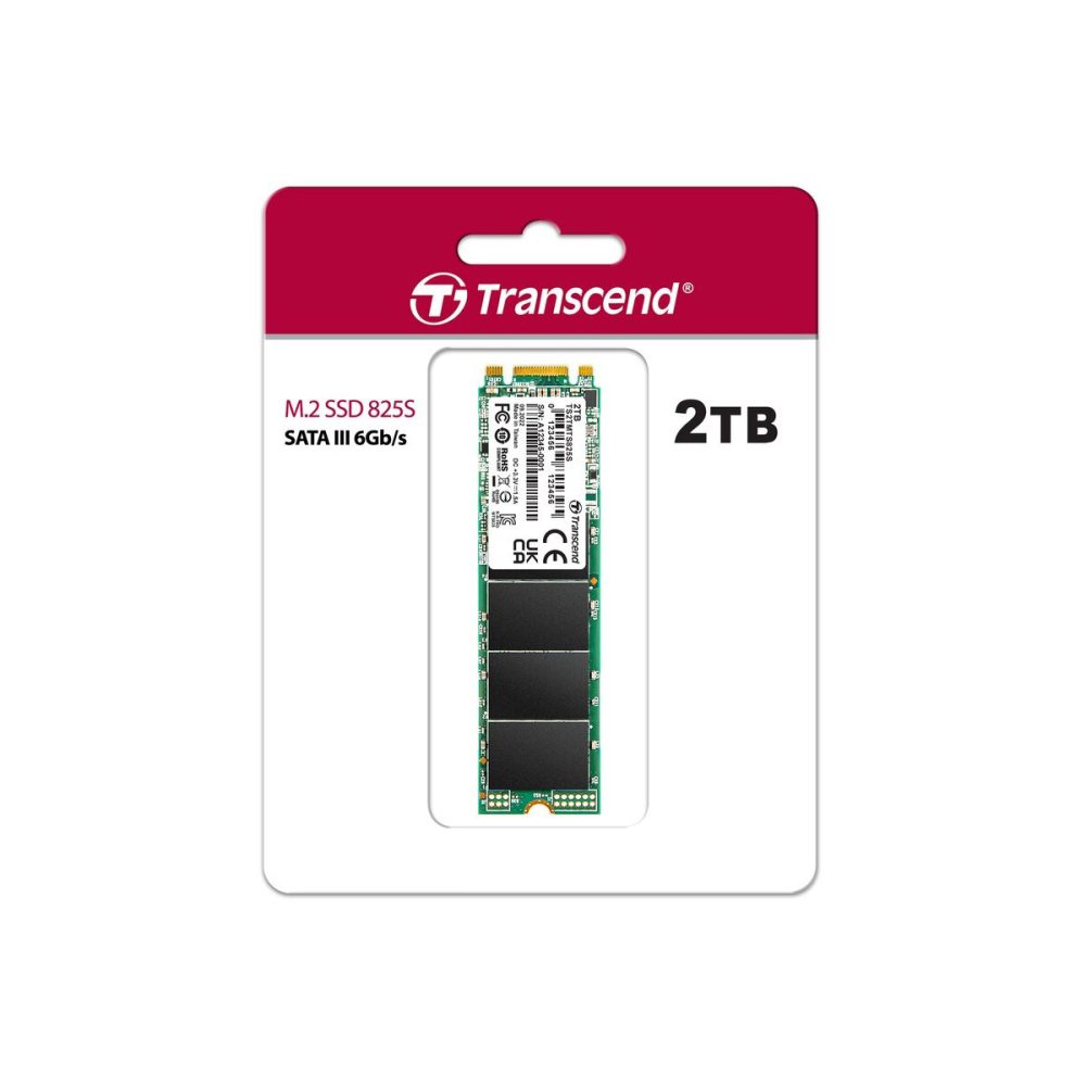 2TB Transcend 825S M.2 2280 Key B & M SATA 3.0 6Gb/s Solid State Drive - Image 2