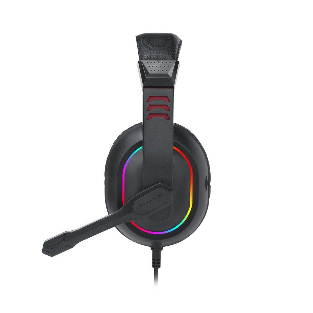 Redragon Over-Ear ARES Aux RGB Gaming Headset - Black - Image 6