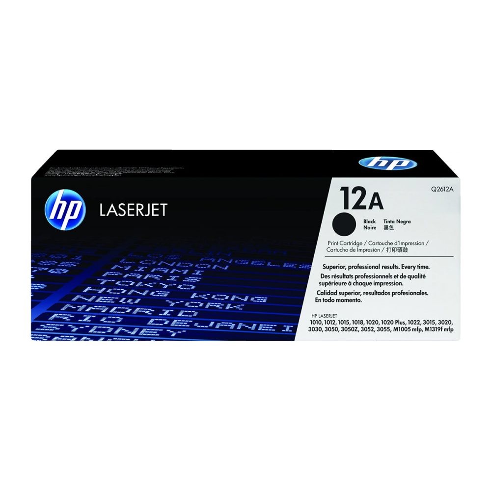 HP 12A Black Toner Cartridge - Single-pack