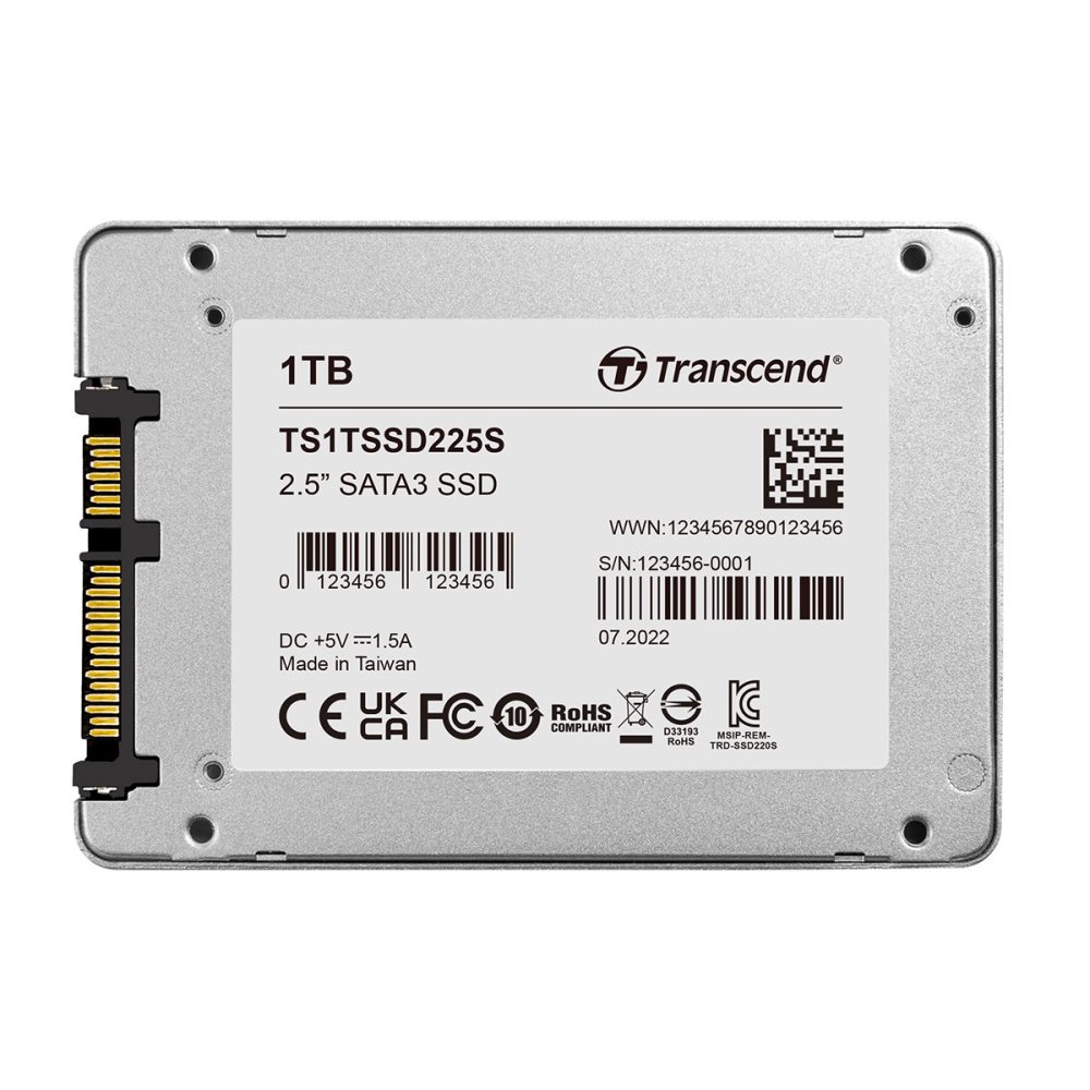 1TB Transcend SSD225S 2.5" SATA 3.0 6Gbps Solid State Drive - Image 3