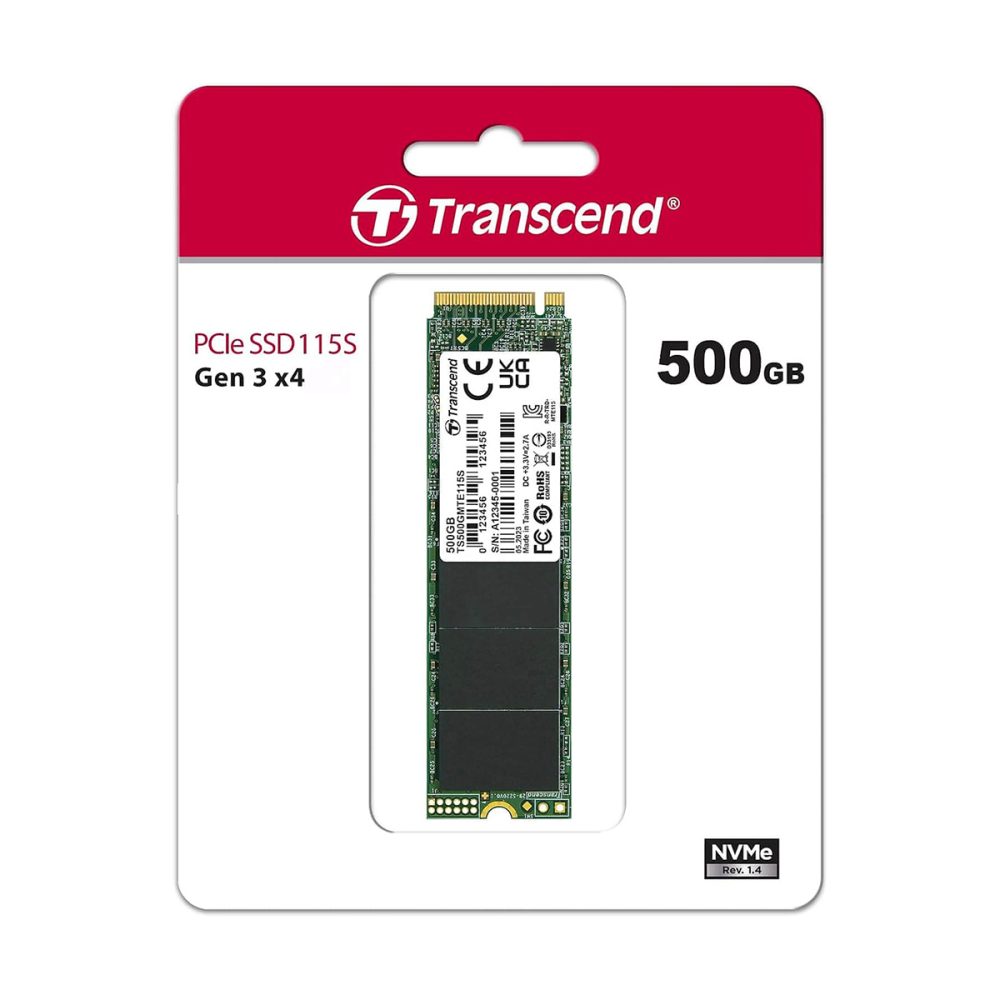 500GB Transcend 115S NVMe 1.4 M.2 PCI-Express 3.0 x4 Solid State Drive - 2280 - Image 2