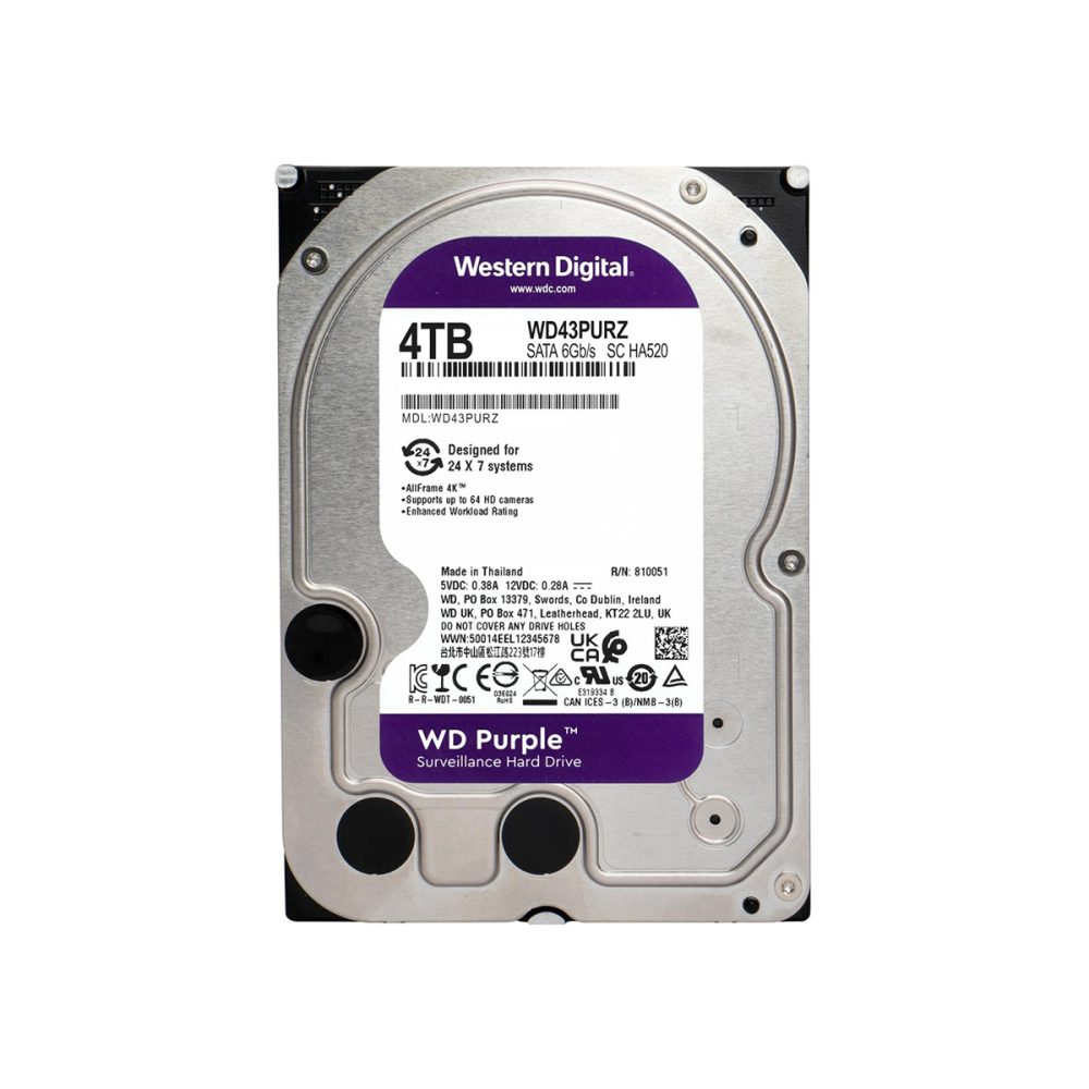 3.5" 4TB Western-Digital Purple Pro Internal Hard Drive - Image 2