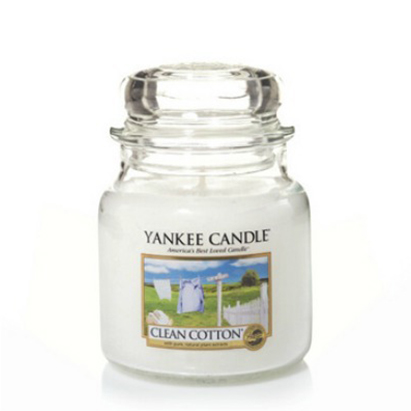 Yankee Candle Clean Cotton Medium Jar Retail Box No