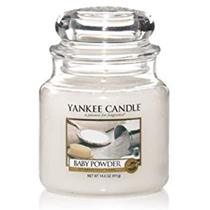 Yankee Candle Baby Powder Medium Jar Retail Box No warranty