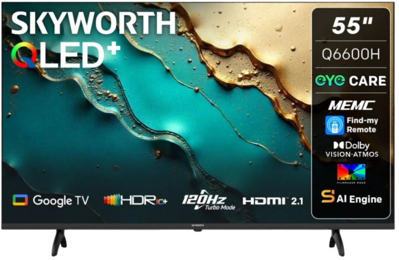 Skyworth 55-Inch QLED Google LED TV