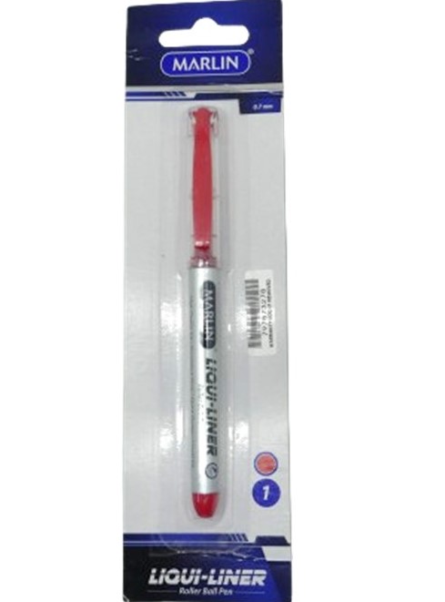Marlin Liqui Liner Roller Ball Pen Red Single – Medium