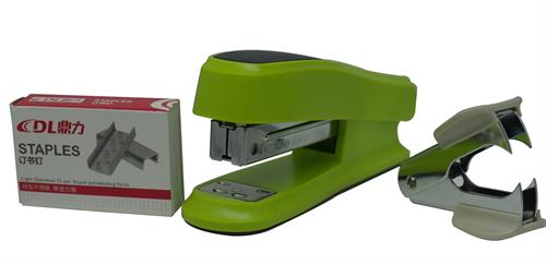 DLOffice Basic Mini Half Strip Stapler Set Green – Includes
