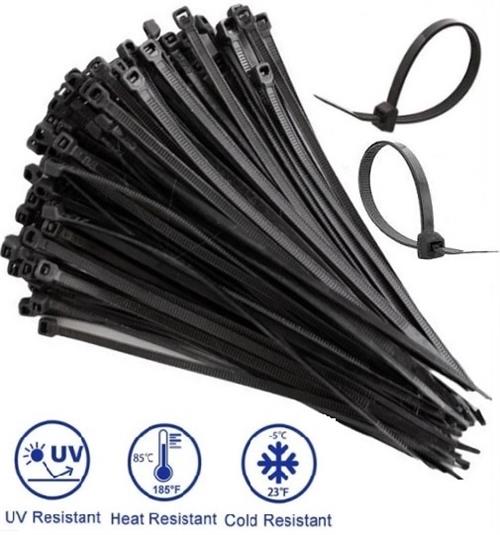 Noble Nylon Cable Ties 4.8 x 200mm Pack of 100 Black