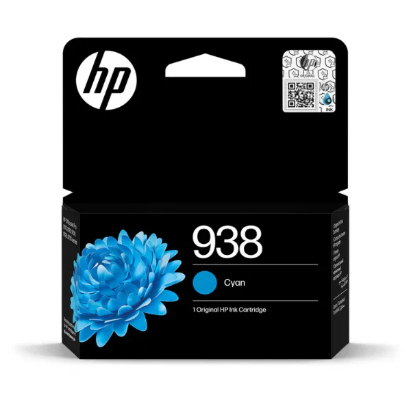HP 938 Cyan Std Ink Cartridge Orig-1,000 pages