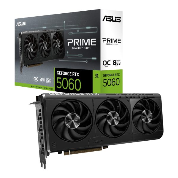 8GB ASUS PRIME GeForce RTX 5060 OC GDDR7 GPU – SFF-Ready Graphics Card