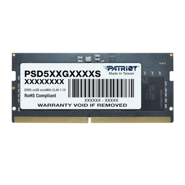 16GB Patriot Signature Line DDR5 4800MHz Single Rank SODIMM Notebook Memory