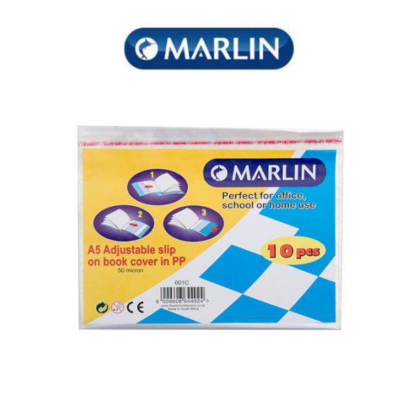 Marlin A5 Slipon Plastic Book Covers 50 micron