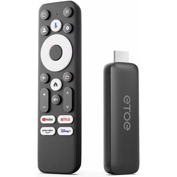 ETOE T2 Certified 4K UHD Google Android Smart TV Stick