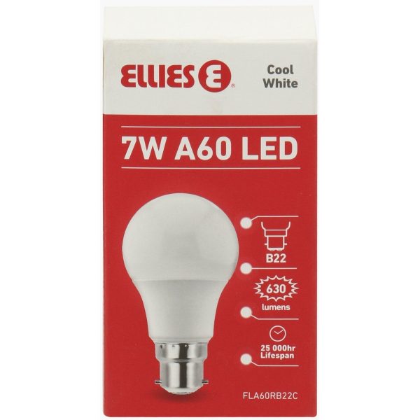 Ellies 7W A60 Residential LED E27-Cool White