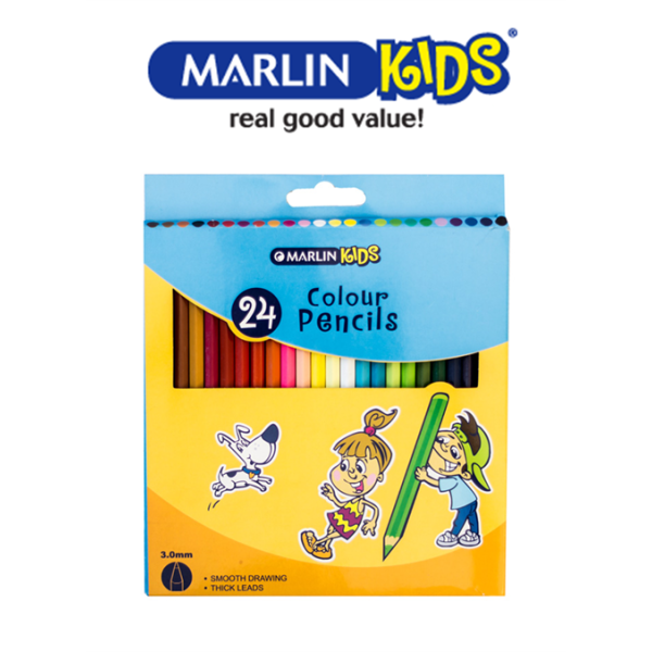 Marlin Kids Long 24 Pack Colour Pencils