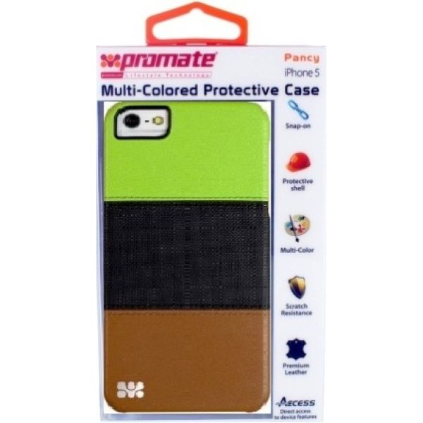 Promate Green/Black/Brown Pancy iPhone 5 Protective Case