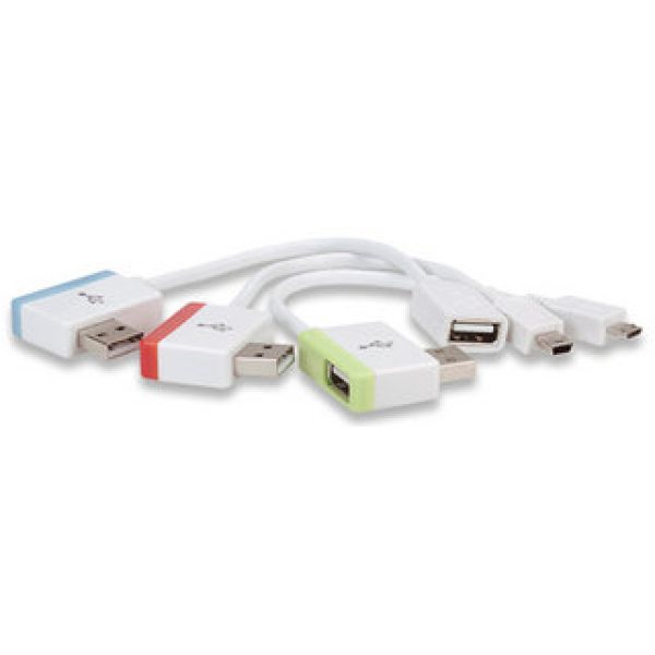 Manhattan iLynk Hub+ - USB Hub, Micro & Mini USB Adapter