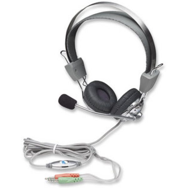 Manhattan Stereo Headset with Microphone & volume control