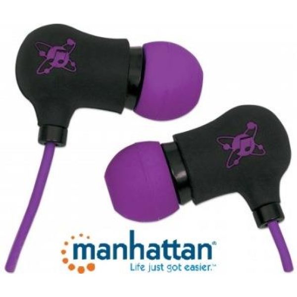 Manhattan Black-Purple Sound Science Nova Sweatproof Earphones