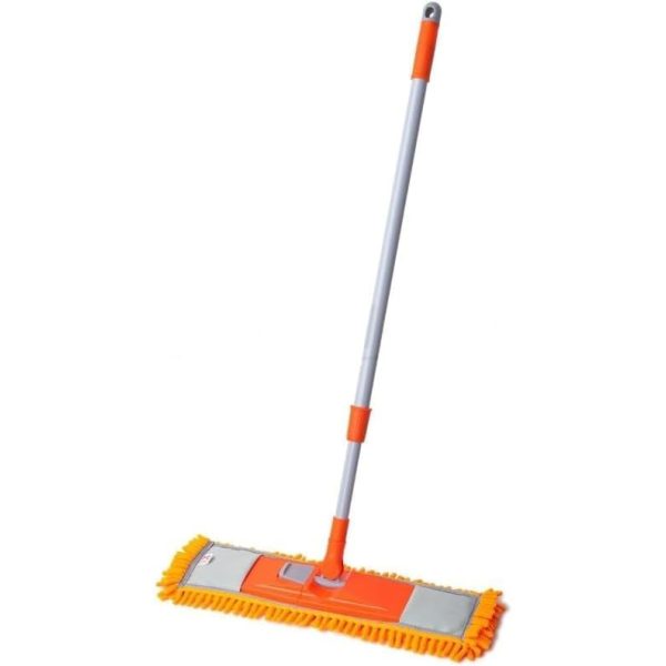 Kleaner Microfibe Extendable Flat Mop Orange