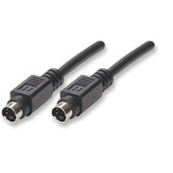 Manhattan S-Video 4 Pin 1.8m Cable Black