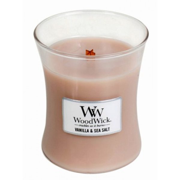 Woodwick Vanilla & Sea Salt Medium Jar Retail Box No