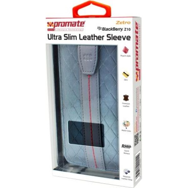 Promate Blue Zetro BlackBerry Z10 Ultra Slim Leather Cover
