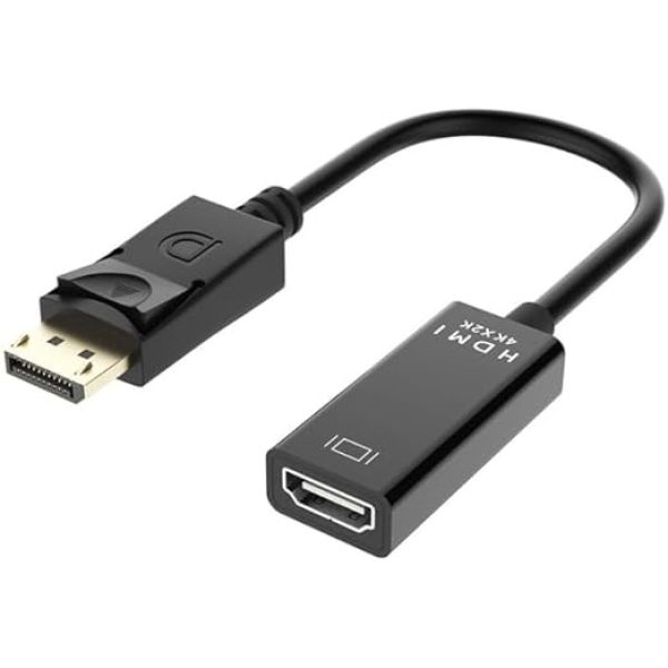 UniQue  30cm Male DisplayPort To 4K Female HDTV Cable