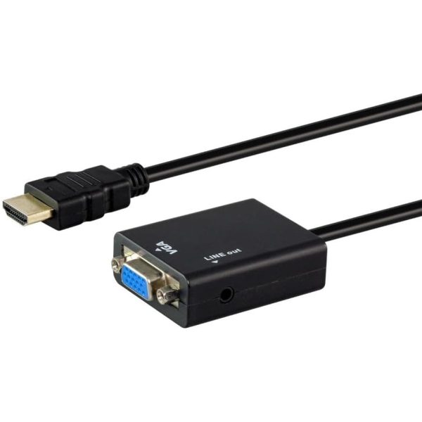 UniQue HDMI Male To Female VGA With Audio Adaptor